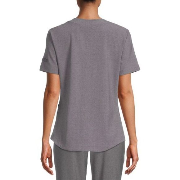 Cuddl Duds 6-Pocket Short Sleeve Scrub Top - Picture 4 of 13